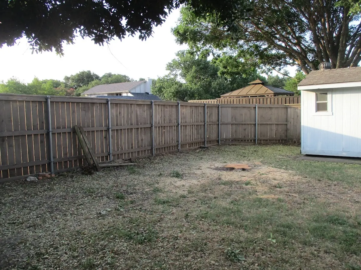 Cleared yard after professional tree removal in Hawk Run